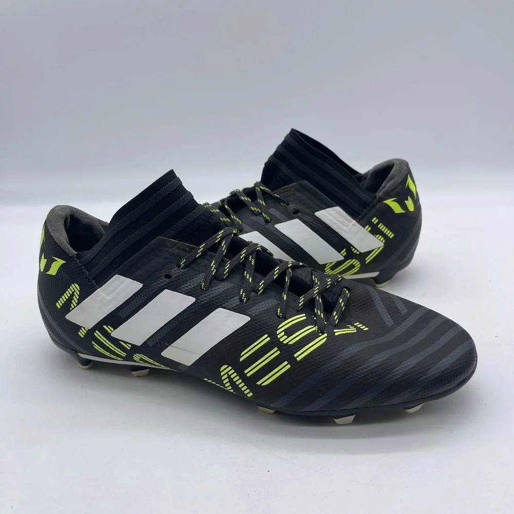 Adidas BY2413 Nemeziz Messi 17.3 FG Men's Size 8 Soccer Cleats Black Neon Green